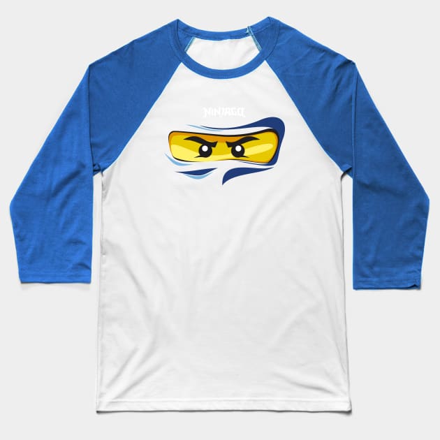 Ninjago Eyes BLUE Ninja JAY Fanmade FanArt T-Shirt Baseball T-Shirt by kaitokid